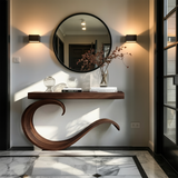 Handcrafted Sculptural Live Edge Console Table For Luxury Living Room