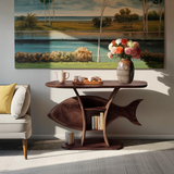 Mid Century Solid Wood Console Table For Furniture Decor Style