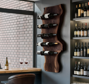 Modern Solid Wood Wine Rack For Living Room And Bar Display