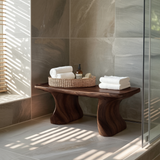 Modern Organic Curved Bath Bench For Bathroom