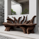 Mid Century Wooden Bench Outdoor Decor For Sleek Exteriors