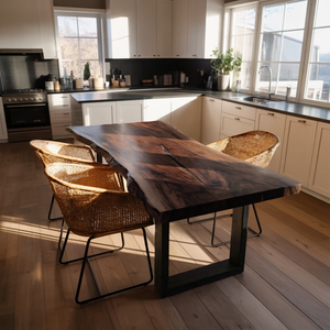 Kitchen Decor Farmhouse Live Edge Dining Table Rustic Look