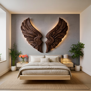 Handcrafted Wooden Wing Wall Art For Modern Interior Decor