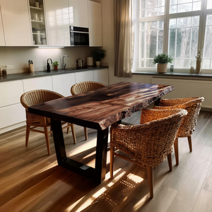 Furniture Decor Handcrafted Live Edge Dining Table Organic
