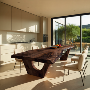 Contemporary Dining Table With Live Edge For Elegant Homes