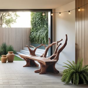 Handcrafted Branch Bench For Living Room Statement Pieces