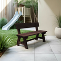 Rustic Garden Bench With Backrest For Patio Or Porch