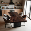 Furniture Decor Modern Wooden Live Edge Dining Table Minimal