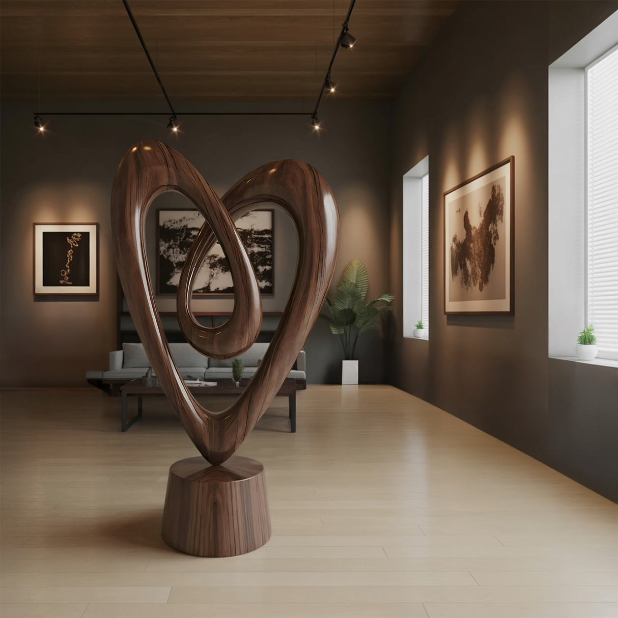 Rustic 3D Wood Art For Living Room Interior Wall Accent