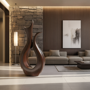 Farmhouse Abstract Sculpture For Furniture Rustic Decor