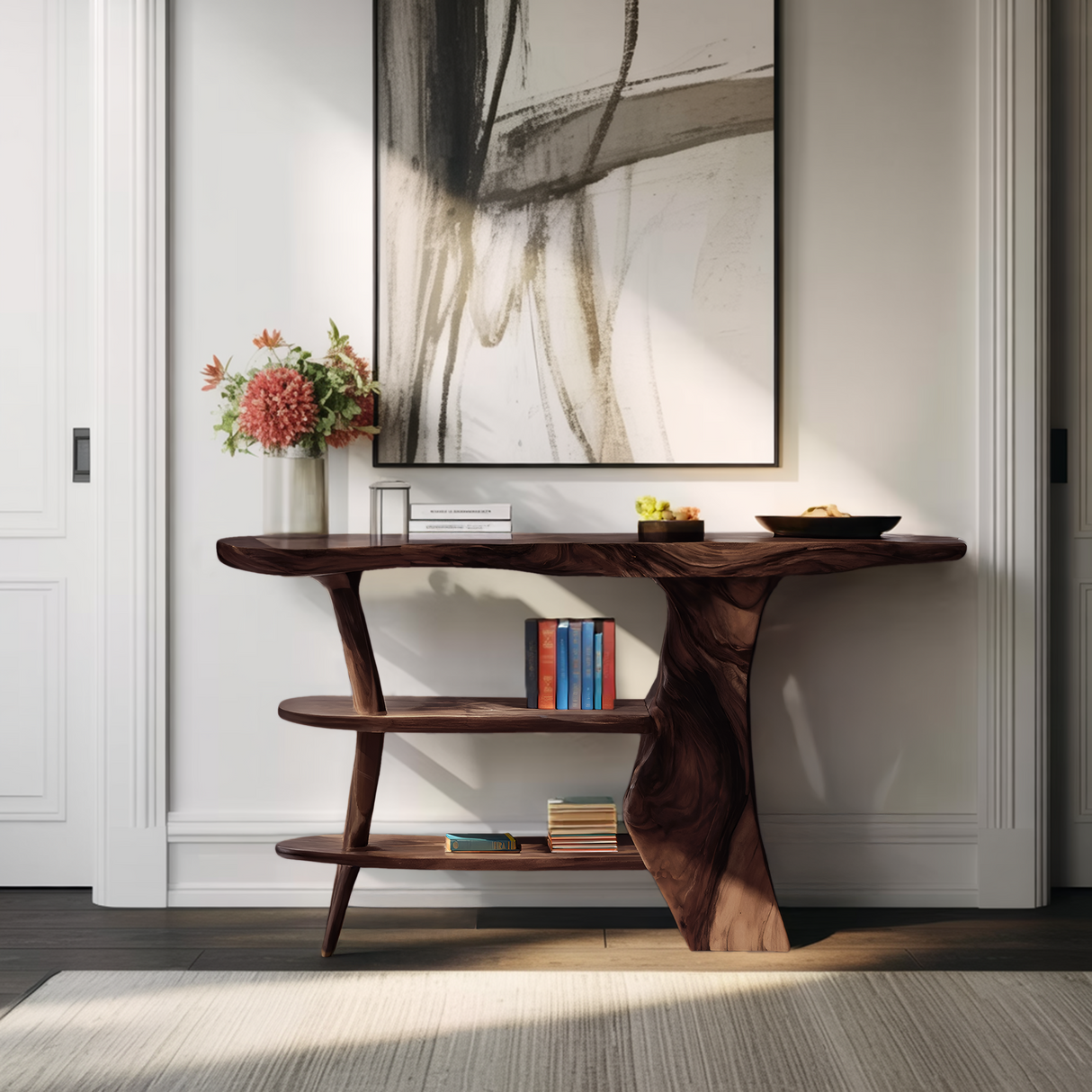 Farmhouse Solid Wood Entryway Console For Bedroom Design