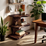 Farmhouse Wooden Live Edge Standing Shelf For Housewarming Gift Decor
