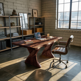 Farmhouse Solid Wood Desk For Minimalist Bedroom Decor