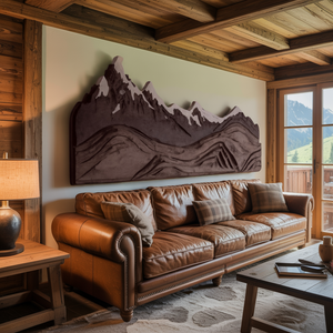 Mountain Wall Art Carving For Living Room And Nature Inspired Home