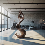 Farmhouse Large Twisted Spiral Floor Art For Living Room