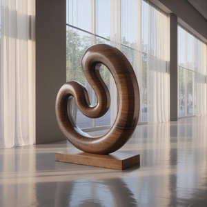 Farmhouse Large Twisted Spiral Floor Art For Contemporary Interiors