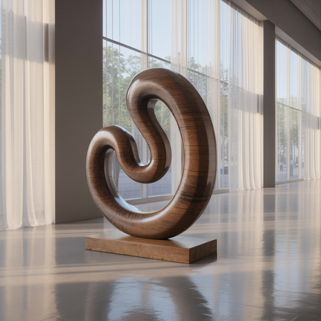Farmhouse Large Twisted Spiral Floor Art For Contemporary Interiors