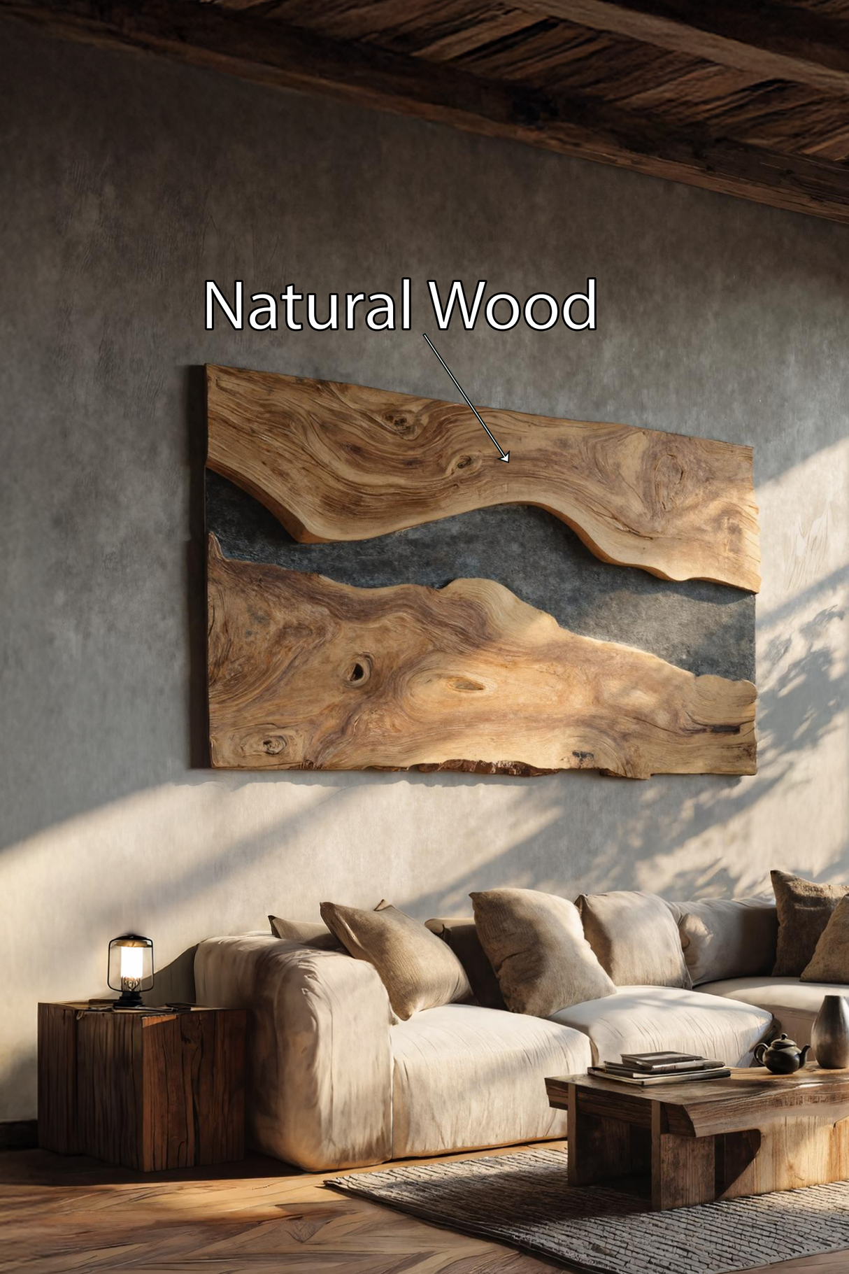 Handcrafted Modern Wooden Wall Sculpture For Home