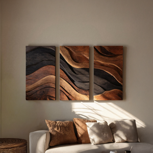 Handcrafted Rectangle Solid Wood Wall Art For Living Room