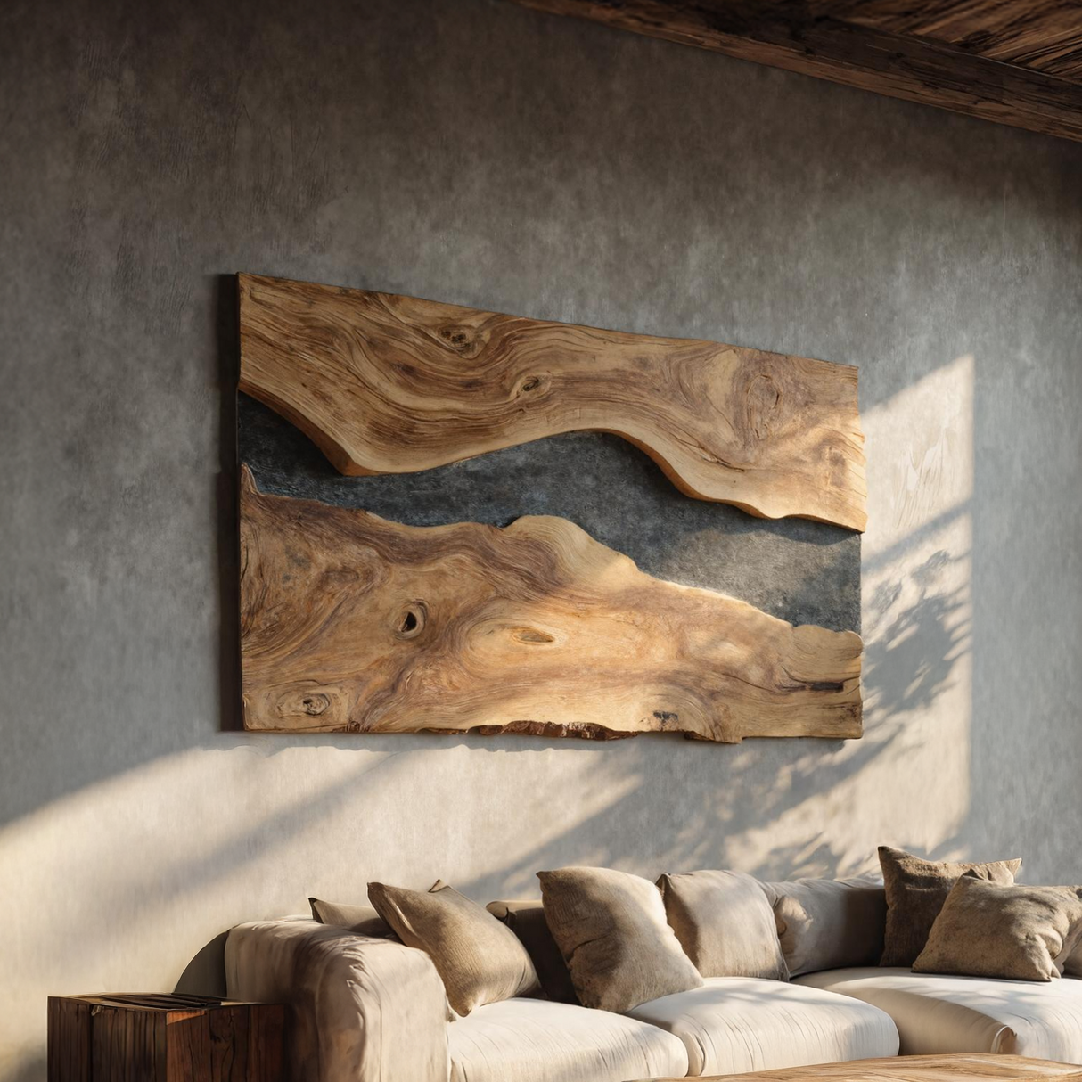 Handcrafted Modern Wooden Wall Sculpture For Home