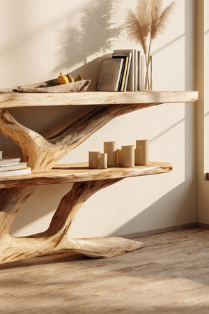 Mid Century Solid Wood Console Table For Classic Entryway Furniture