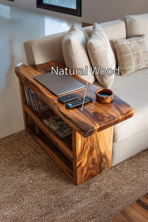 Farmhouse Live Edge Armrest For Sofa Decor Accent