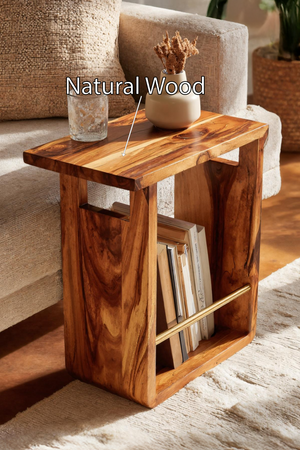Modern Solid Wood Side Table For Living Room Setup