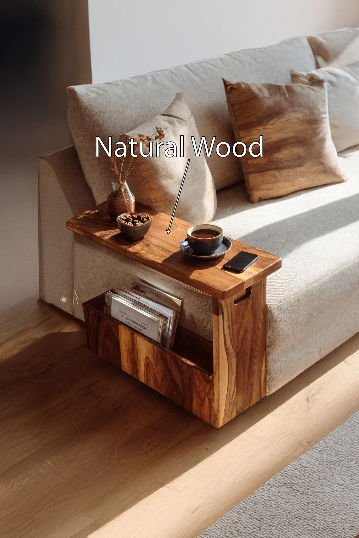 Handcrafted Solid Wood Armrest For Furniture Accent