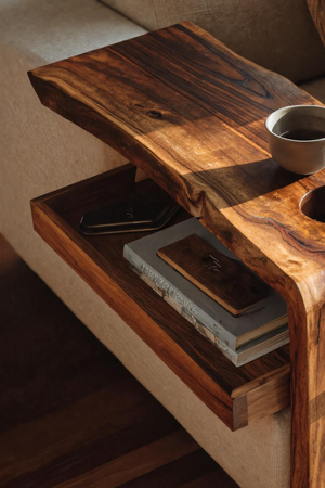 Farmhouse Solid Wood Side Table For Furniture Accent