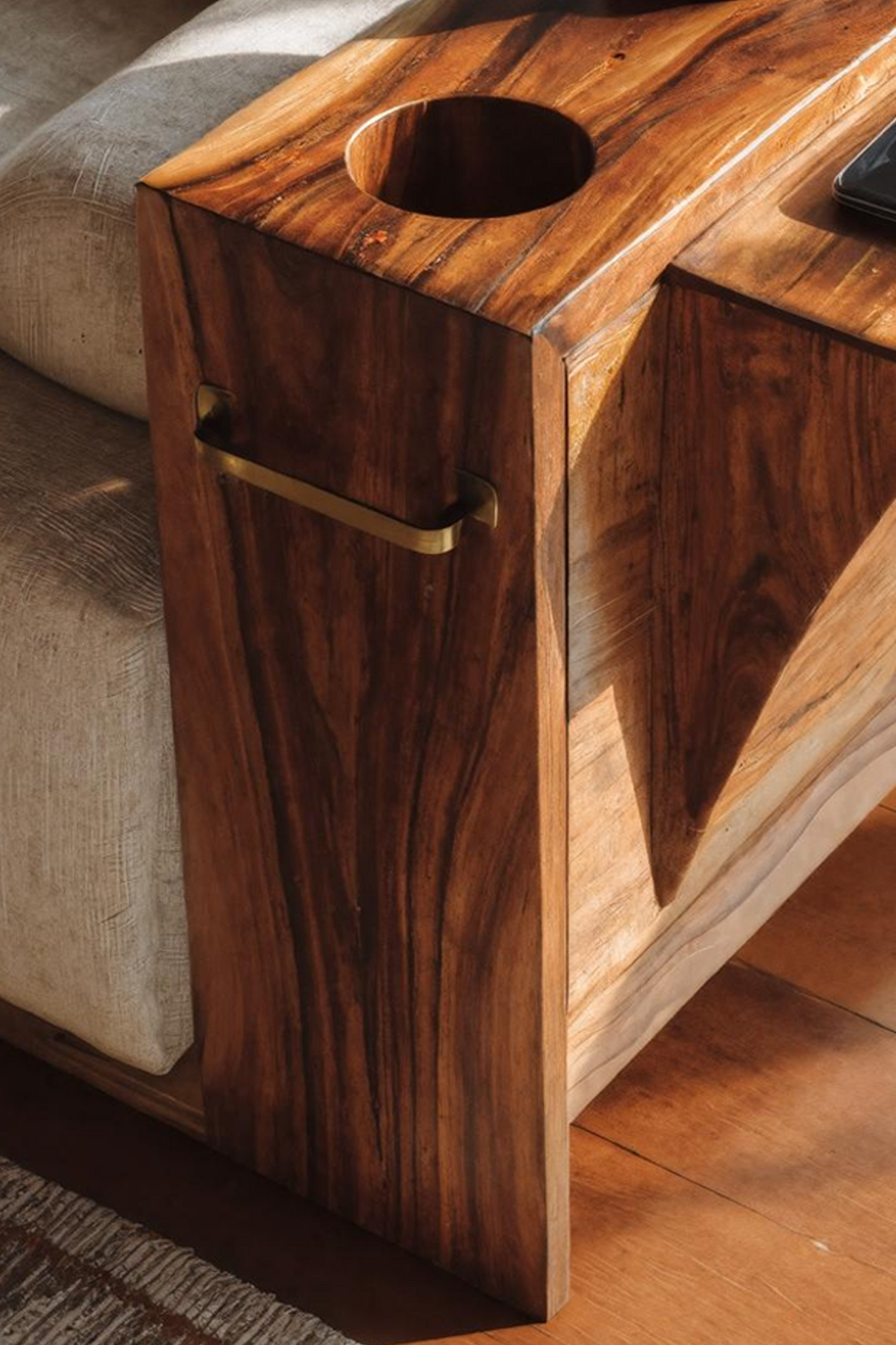 Mid Century Wooden Side Table For Bedroom Or Lounge