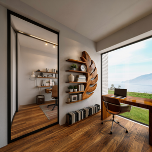 Contemporary Wooden Leaf Shape Floating Bookshelf For Home Decor