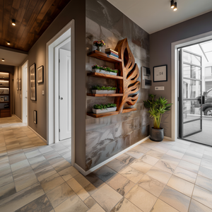 Nature Inspired Wooden Leaf Bookshelf For Modern Interior
