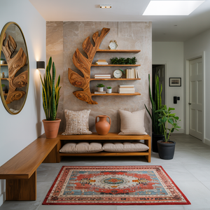 Organic Wooden Leaf Floating Bookshelf For Modern Home