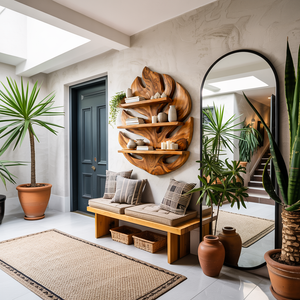 Monstera Leaf Wooden Bookshelf For Living Wall Decor