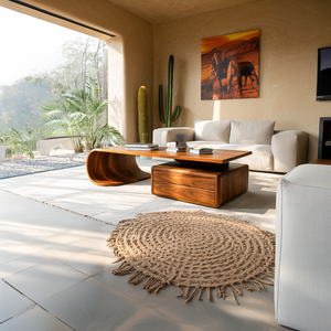 Minimalist Coffee Table With Drawer For Living Decor