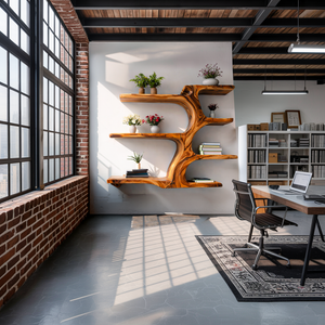 Contemporary Wooden Tree Bookcase For Living Room