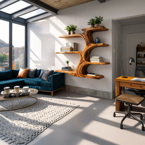 Contemporary Wooden Tree Bookcase For Living Room