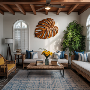 Artistic Wooden Leaf Wall Art For Living Room