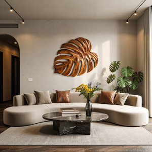 Artistic Wooden Leaf Wall Art For Living Room