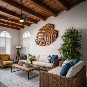 Artistic Wooden Leaf Wall Art For Living Room