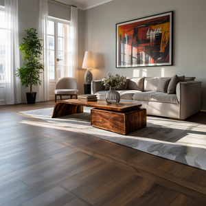 Artistic Wood Coffee Table With Drawers For Living Room