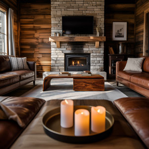Artistic Wood Coffee Table With Drawers For Living Room