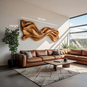 Organic Wave Sculpted Wood Wall Art For Modern Home