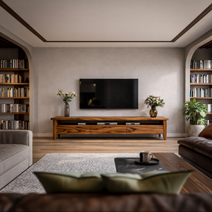Mid Century Wooden TV Cabinet For Living Space