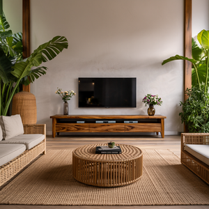 Mid Century Wooden TV Cabinet For Living Space