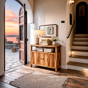 Contemporary Wooden Sideboard For Japandi Interior