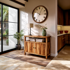 Contemporary Wooden Sideboard For Japandi Interior