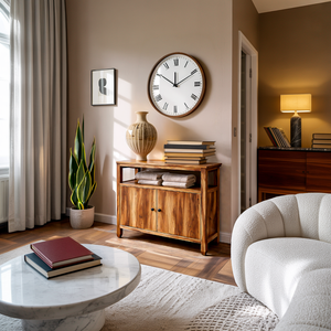 Contemporary Wooden Sideboard For Japandi Interior
