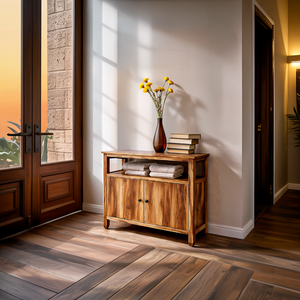 Contemporary Wooden Sideboard For Japandi Interior
