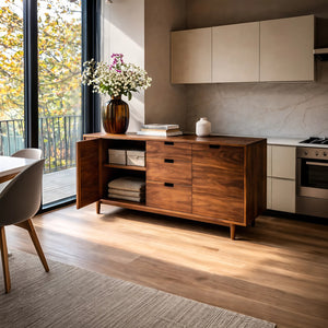 Contemporary Wooden Sideboard For Modern Living Room